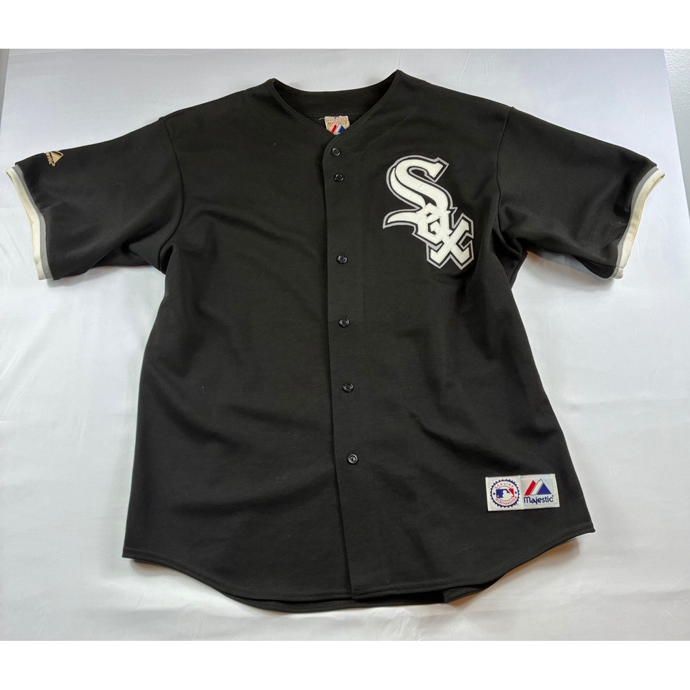 Majestic Chicago White Sox Jersey Mens XL Black Loaiza 21 MLB Baseball Good